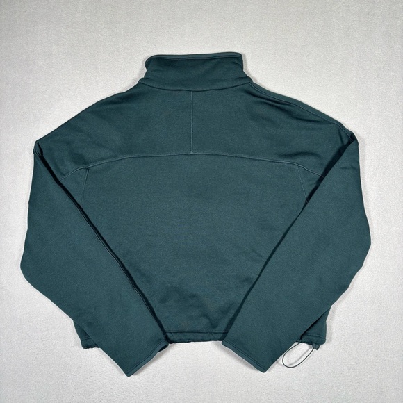 Athleta Altitude Sweatshirt Women’s Small Green Fleece Lined Half 1/2 Zip - Picture 13 of 14